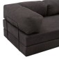 Καναπές - κρεβάτι Comfort Megapap τριθέσιος υφασμάτινος χρώμα ανθρακί 190x95x75εκ.
