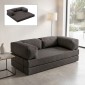 Καναπές - κρεβάτι Comfort Megapap τριθέσιος υφασμάτινος χρώμα ανθρακί 190x95x75εκ.