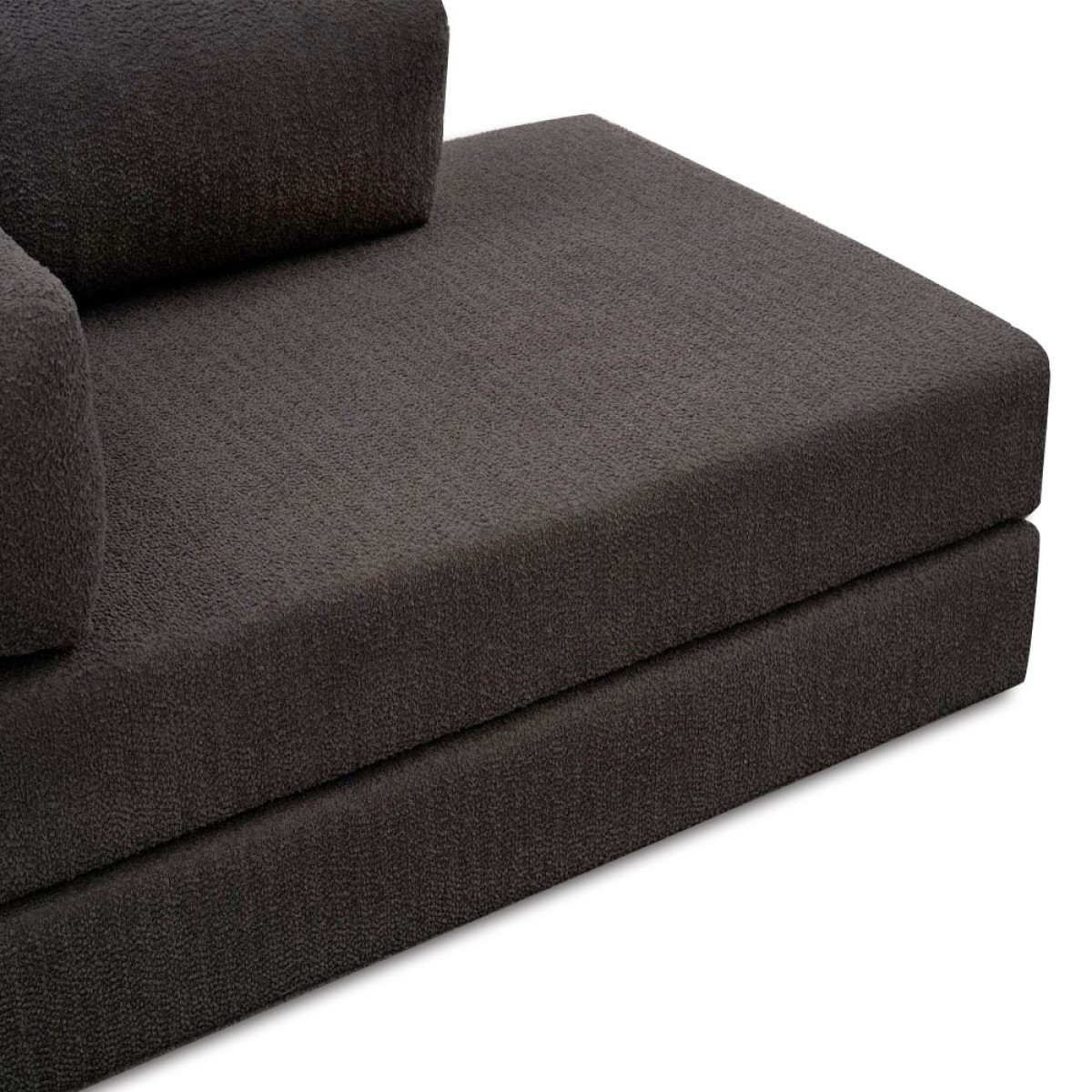 Καναπές - κρεβάτι Comfort Megapap διθέσιος υφασμάτινος χρώμα ανθρακί 140x95x75εκ.