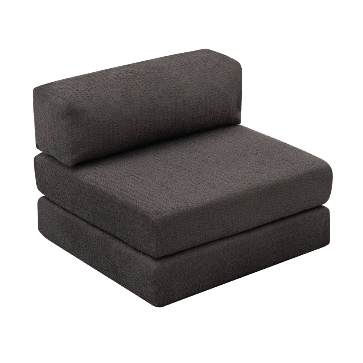 Πολυθρόνα - κρεβάτι Comfort Megapap υφασμάτινη χρώμα ανθρακί 95x95x75εκ.