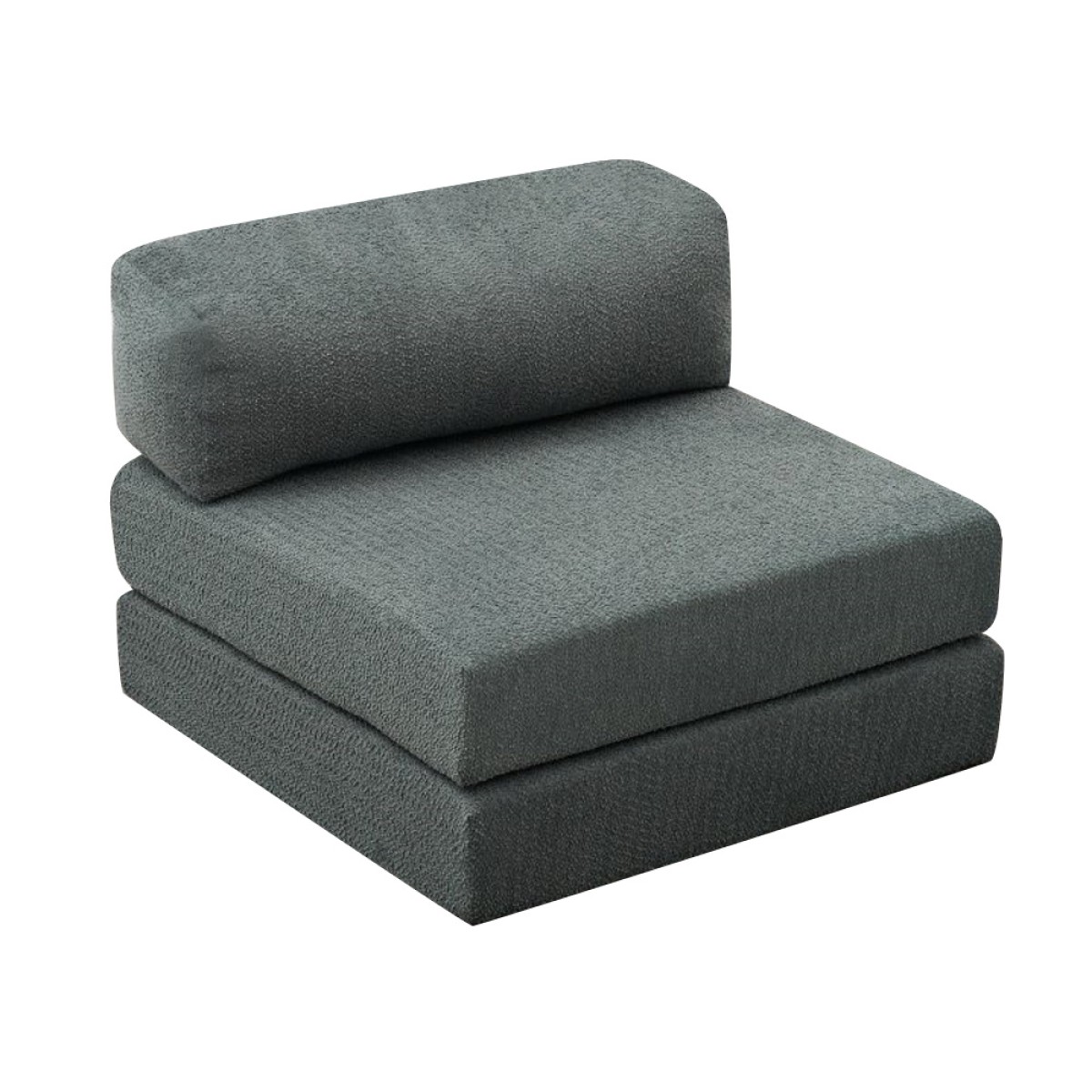 Πολυθρόνα - κρεβάτι Comfort Megapap υφασμάτινη χρώμα μέντα 95x95x75εκ.