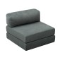 Πολυθρόνα - κρεβάτι Comfort Megapap υφασμάτινη χρώμα μέντα 95x95x75εκ.