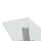 Τραπέζι σαλονιού Kasmora pakoworld γκρι ξύλο-γυαλί 110x60x45εκ