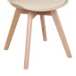 Καρέκλα Gaston pakoworld PP-PU taupe απόχρωση- φυσικό πόδι 44x52x78εκ