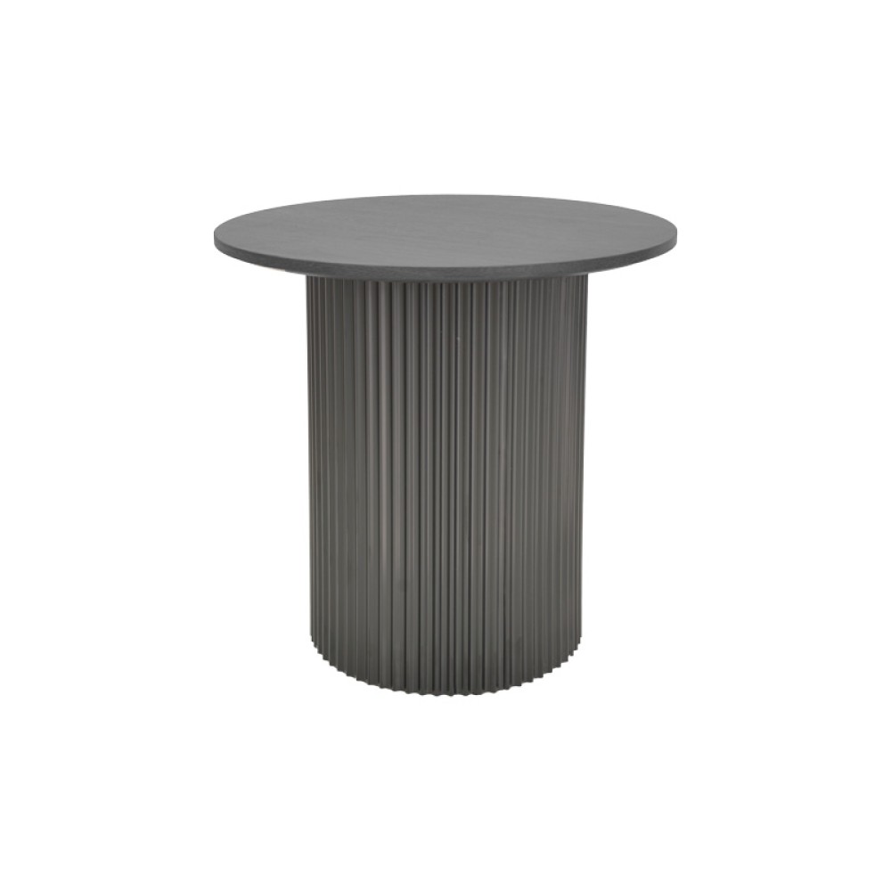Βοηθητικό τραπέζι Dovel pakoworld mdf σε μαύρη απόχρωση Φ50x45εκ