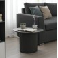 Τραπέζι σαλονιού Dovel pakoworld mdf σε μαύρη απόχρωση Φ70x40εκ