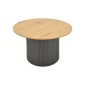 Τραπέζι σαλονιού Dovel pakoworld mdf σε sonoma-μαυρη απόχρωση Φ70x40εκ