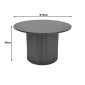 Τραπέζι σαλονιού Dovel pakoworld mdf σε sonoma-μαυρη απόχρωση Φ70x40εκ