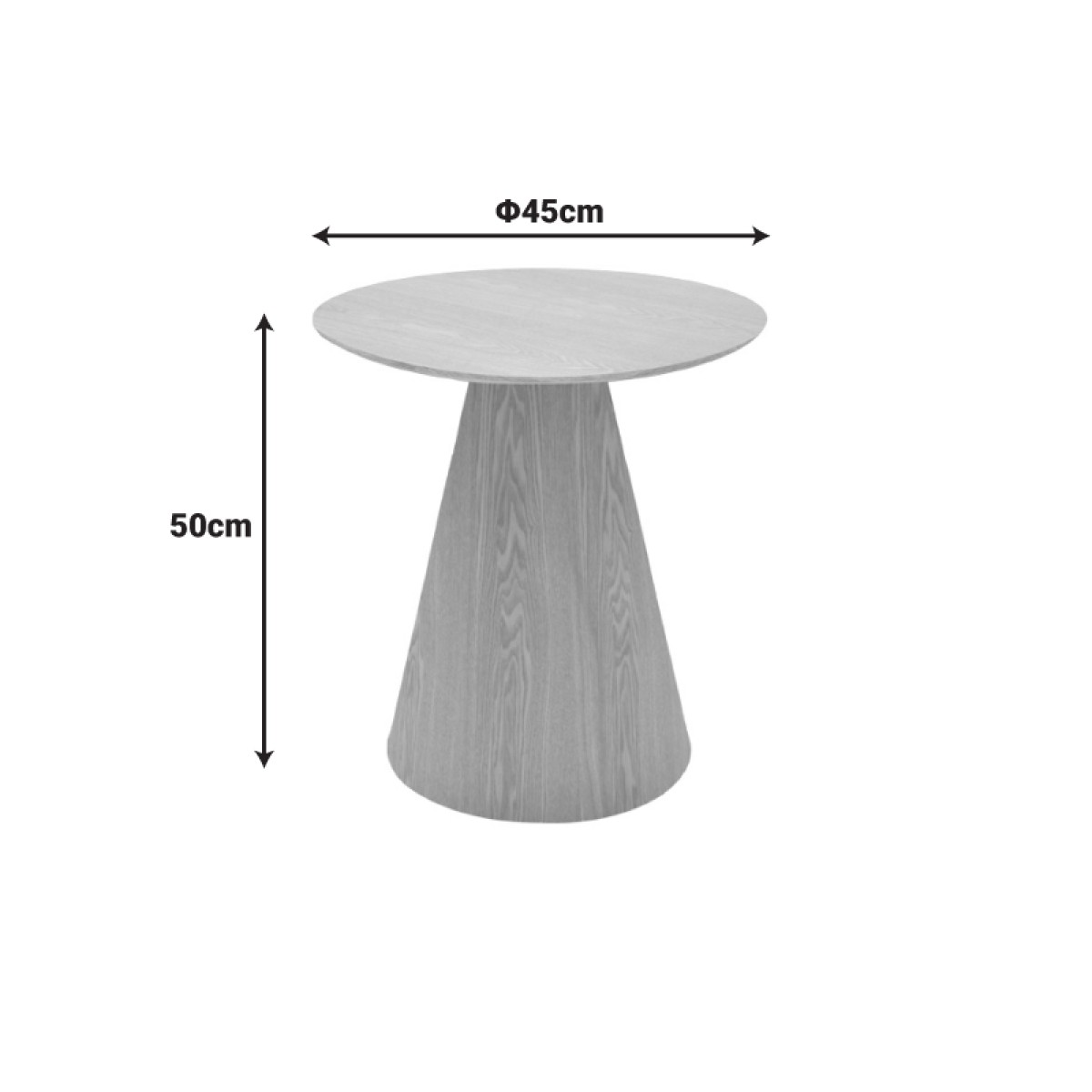 Βοηθητικό τραπέζι Donda pakoworld mdf-μέταλλο sonoma Φ45x46εκ Βοηθητικό τραπέζι Donda pakoworld mdf-μέταλλο sonoma Φ45x46εκ