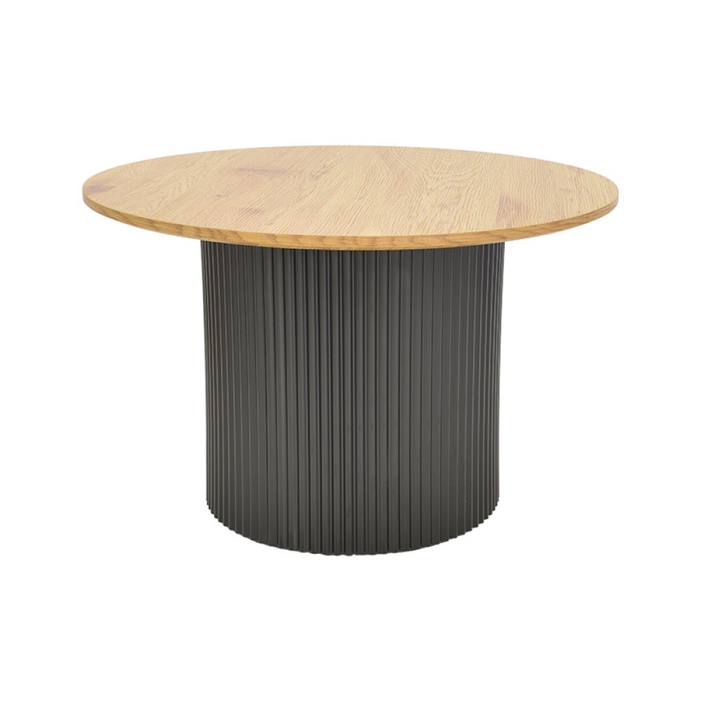 Tραπέζια σαλονιού Dovel pakoworld mdf σετ 2τεμ. sonoma-μαύρο