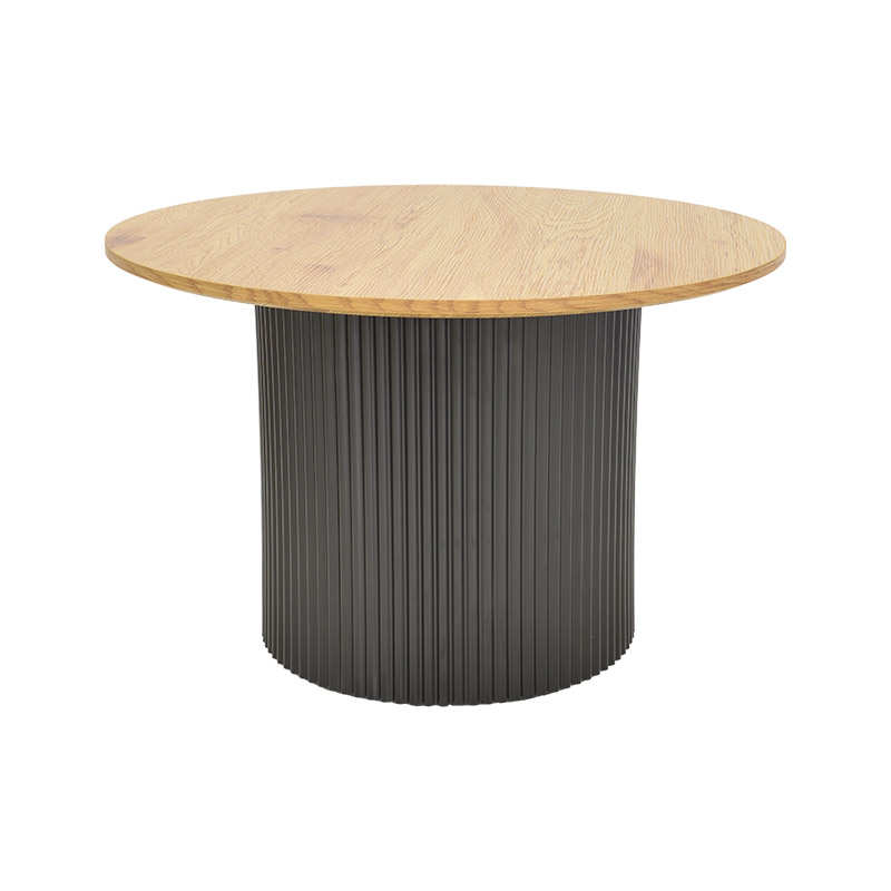 Tραπέζια σαλονιού Dovel pakoworld mdf σετ 2τεμ. sonoma-μαύρο