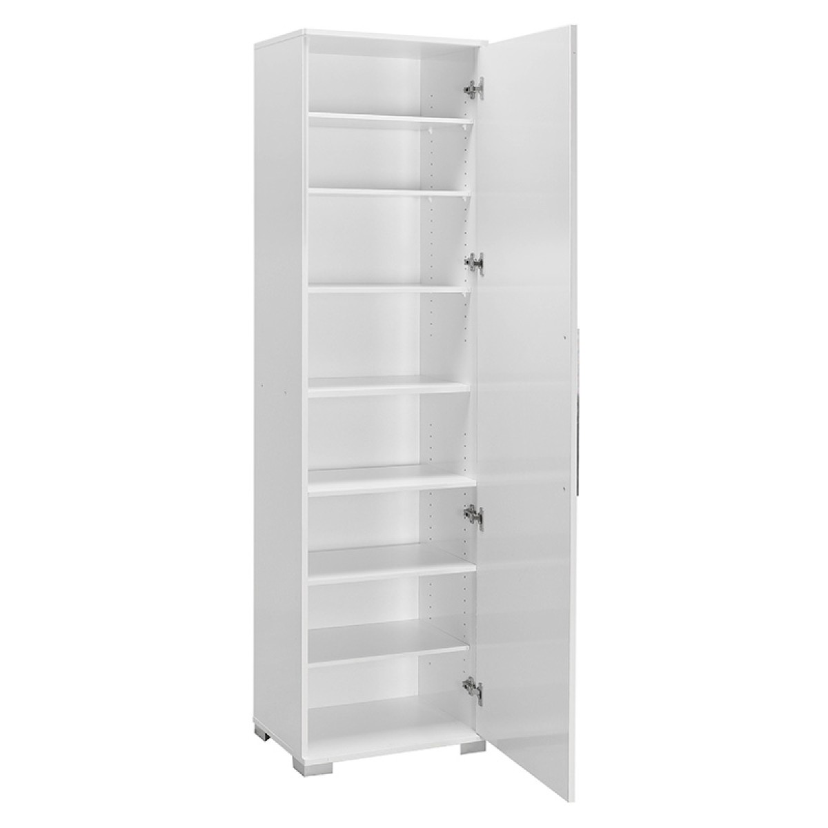 Ντουλάπι-στήλη Diamond1 pakoworld λευκό gloss 50x35x187εκ