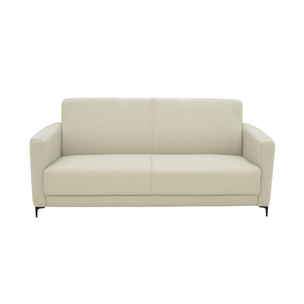 Καναπές τριθέσιος Sidica pakoworld PU σε μπεζ απόχρωση 185x82x81εκ
