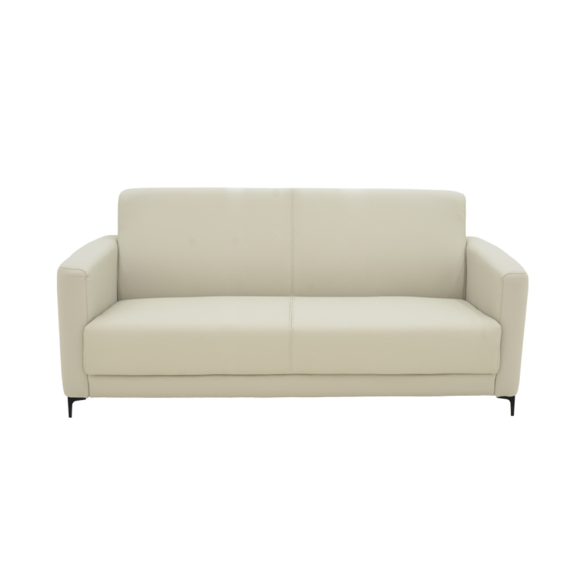 Καναπές τριθέσιος Sidica pakoworld PU σε μπεζ απόχρωση 185x82x81εκ