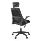 Καρέκλα γραφείου Peja pakoworld mesh ύφασμα μαύρο 58x60x107-117εκ