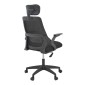 Καρέκλα γραφείου Peja pakoworld mesh ύφασμα μαύρο 58x60x107-117εκ