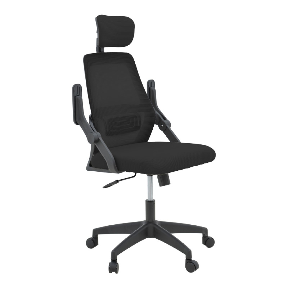 Καρέκλα γραφείου Peja pakoworld mesh ύφασμα μαύρο 58x60x107-117εκ