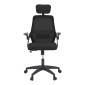 Καρέκλα γραφείου Peja pakoworld mesh ύφασμα μαύρο 58x60x107-117εκ