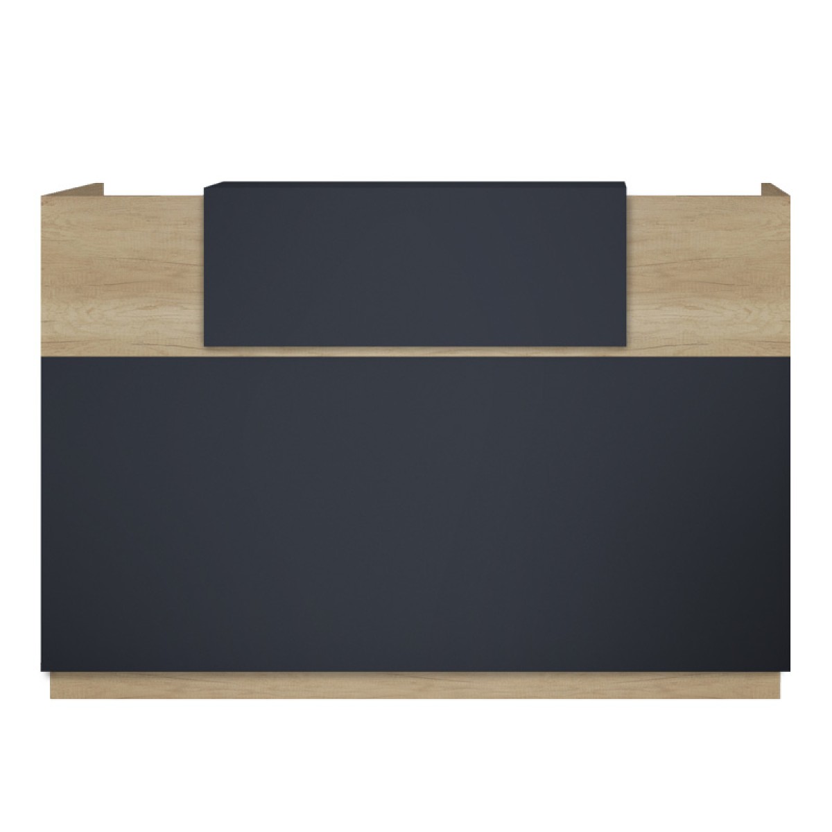 Γραφείο reception Lotus pakoworld σε χρώμα φυσικό - ανθρακί 200x70x110εκ Γραφείο reception Lotus pakoworld σε χρώμα φυσικό - ανθρακί 200x70x110εκ