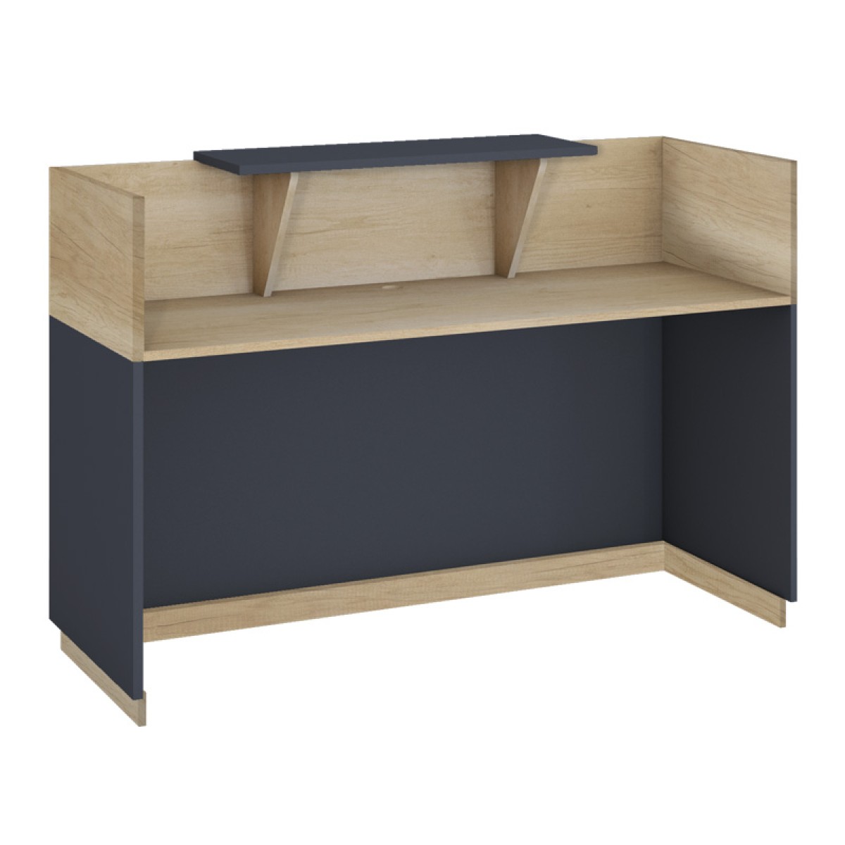 Γραφείο reception Lotus pakoworld σε χρώμα φυσικό - ανθρακί 200x70x110εκ Γραφείο reception Lotus pakoworld σε χρώμα φυσικό - ανθρακί 200x70x110εκ