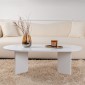 Τραπέζι σαλονιού Tabletod pakoworld σε λευκή απόχρωση 119x60x40εκ