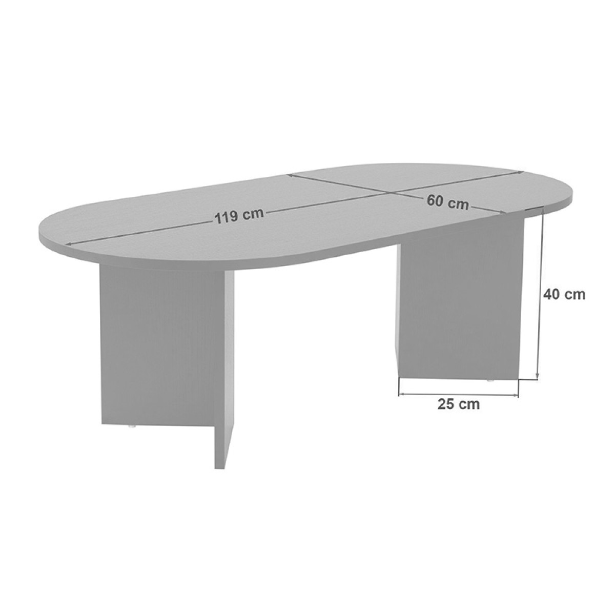 Τραπέζι σαλονιού Tabletod pakoworld σε μαύρη απόχρωση 119x60x40εκ