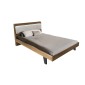 Κρεβάτι Frankly pakoworld διπλό oak-λευκό pu 150x200εκ