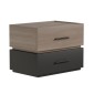 Κομοδίνο Sonlen pakoworld mdf σε sonoma-ανθρακί απόχρωση 60x40x44.5εκ