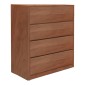 Συρταριέρα Kuanger pakoworld mdf σε καρυδί απόχρωση 80x40x80εκ