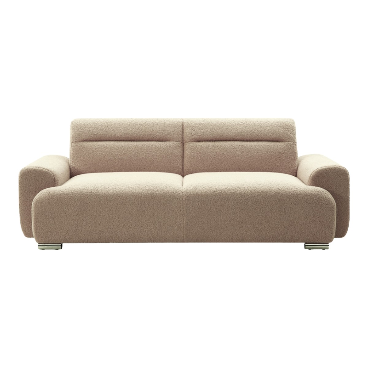 Kαναπές τριθέσιος Harmonious pakoworld μπουκλέ μπεζ 223.5x92x81εκ