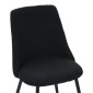 Καρέκλα Giselle pakoworld μπουκλέ ύφασμα σε μαύρη απόχρωση 51x52x82εκ