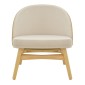 Καρέκλα Sarian pakoworld μπεζ ύφασμα-rubberwood φυσικό πόδι 69,5x71x70.5εκ