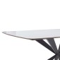 Τραπέζι Viano pakoworld sintered stone ανοιχτό γκρι-μαύρο 180x85x76εκ