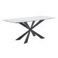 Τραπέζι Viano pakoworld sintered stone ανοιχτό γκρι-μαύρο 180x85x76εκ