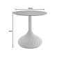 Βοηθητικό τραπέζι Fabron Inart λευκό sintered stone Φ50x52εκ
