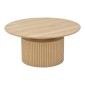 Τραπέζι σαλονιού Opols pakoworld mdf σε  φυσική απόχρωση Φ90x42εκ