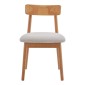 Καρέκλα Tullo pakoworld rubberwood σε φυσική απόχρωση 46x45x78εκ