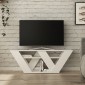 Έπιπλο τηλεόρασης Pipralla pakoworld λευκό 110x30x40εκ