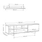 Σύνθετο σαλονιού Saloon pakoworld σε λευκή-oak απόχρωση 160x35.5x44εκ