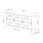 Μπουφές Dune pakoworld σε ανθρακί απόχρωση 181x35x77.4εκ