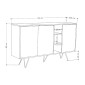 Μπουφές Clara pakoworld σε μόκα-ανθρακί απόχρωση 142x35,6x83εκ