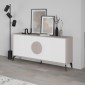 Μπουφές Gora pakoworld σε λευκή με μόκα απόχρωση  180x35.6x82εκ
