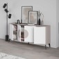 Μπουφές Gora pakoworld σε λευκή με μόκα απόχρωση  180x35.6x82εκ