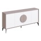 Μπουφές Gora pakoworld σε λευκή με μόκα απόχρωση  180x35.6x82εκ