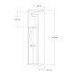 Ντουλάπι-στήλη Μaretto pakoworld σε sonoma απόχρωση 16x14x70εκ