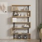 Βιβλιοθήκη Ziza pakoworld σε oak  απόχρωση 90x22x162.6εκ