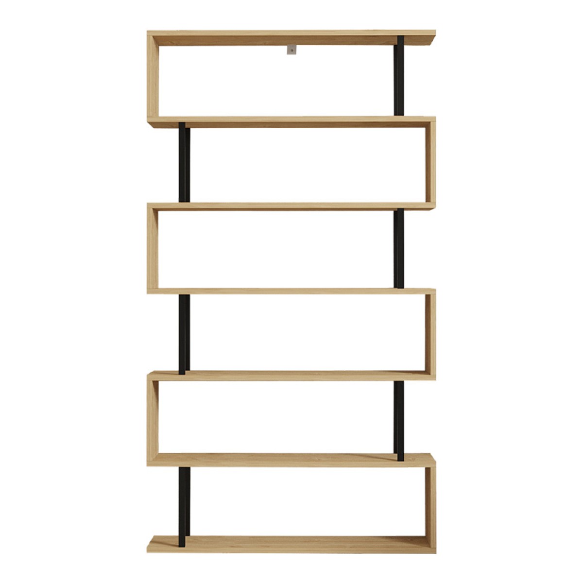 Βιβλιοθήκη Ziza pakoworld σε oak  απόχρωση 90x22x162.6εκ