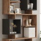 Βιβλιοθήκη Cubix pakoworld σε sonoma-ανθρακί απόχρωση 90x24,6x171,90εκ