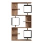 Βιβλιοθήκη Cubix pakoworld σε sonoma-ανθρακί απόχρωση 90x24,6x171,90εκ