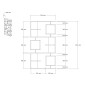 Βιβλιοθήκη Cubix pakoworld σε sonoma-ανθρακί απόχρωση 90x24,6x171,90εκ